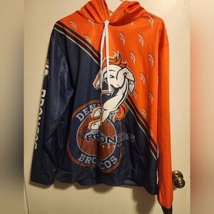 Denver Broncos Orange and Blue Hoodie